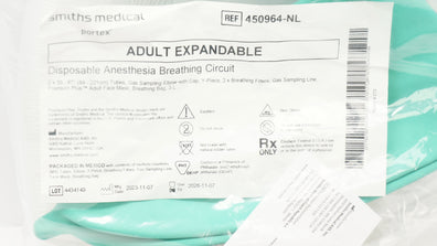 Smiths Medical 450964-NL Disposable Adult Anesthesia Breathing Circuit